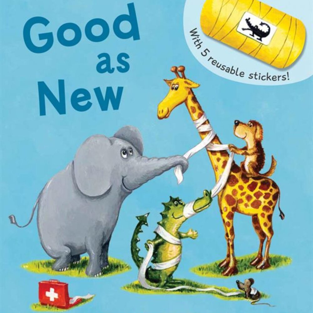 Good As New by Usborne Books (Board Book & Reusable Bandage Stickers) NEW!
